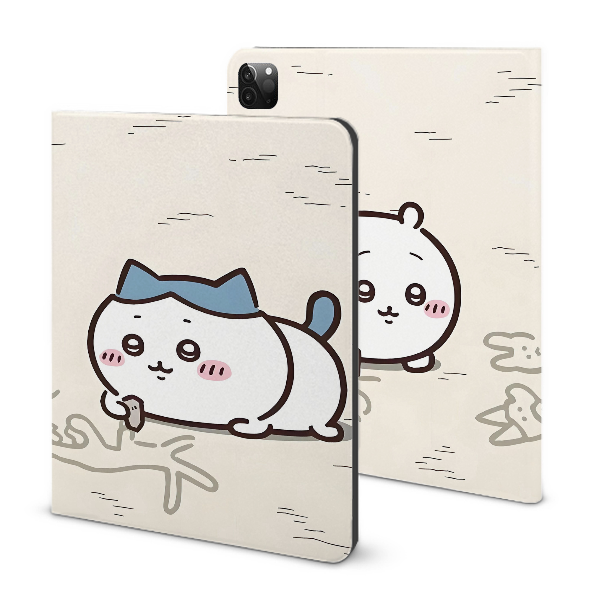 （画像用） ちいかわ Chii-kawa IPadケース ペンホルダー付き ブックスタイルデザイン